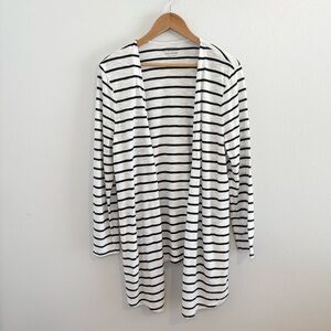 Chico’s Striped Open Front Cardigan Soft Lightweight Knit Size Large (Chico’s 2)